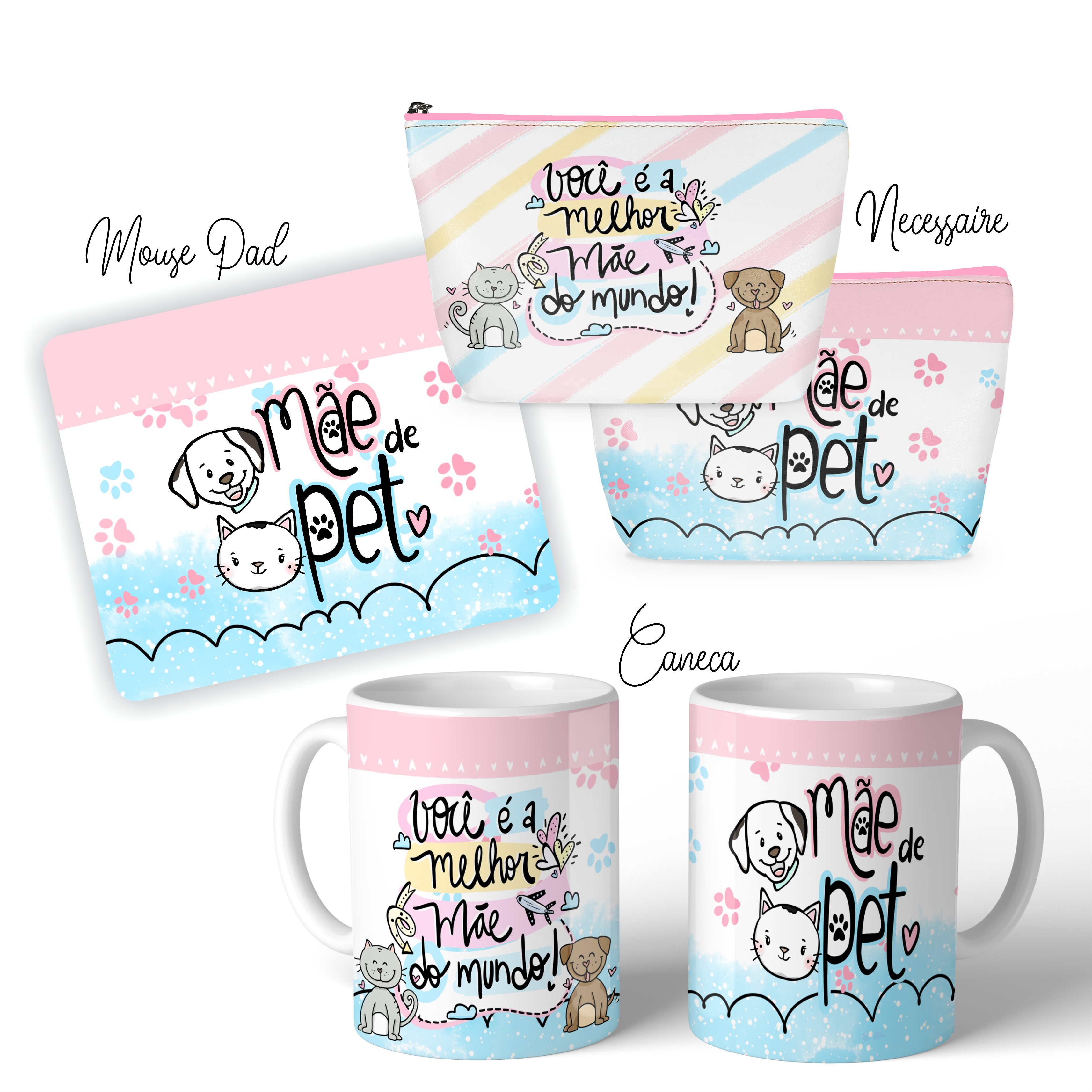 Oficina Criativa mouse pad caneca e necessaire