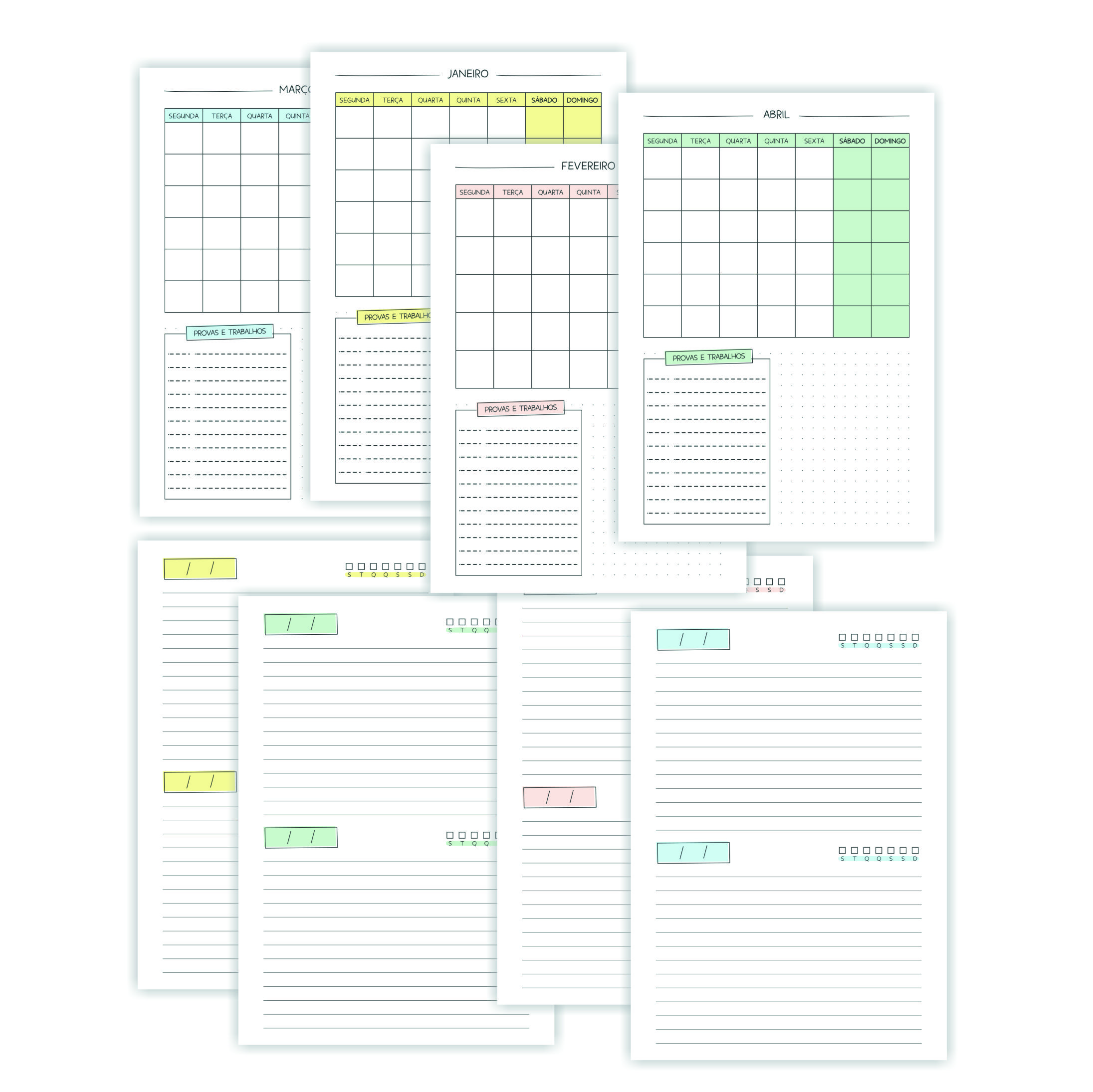 Oficina Criativa agenda escolar personalizada