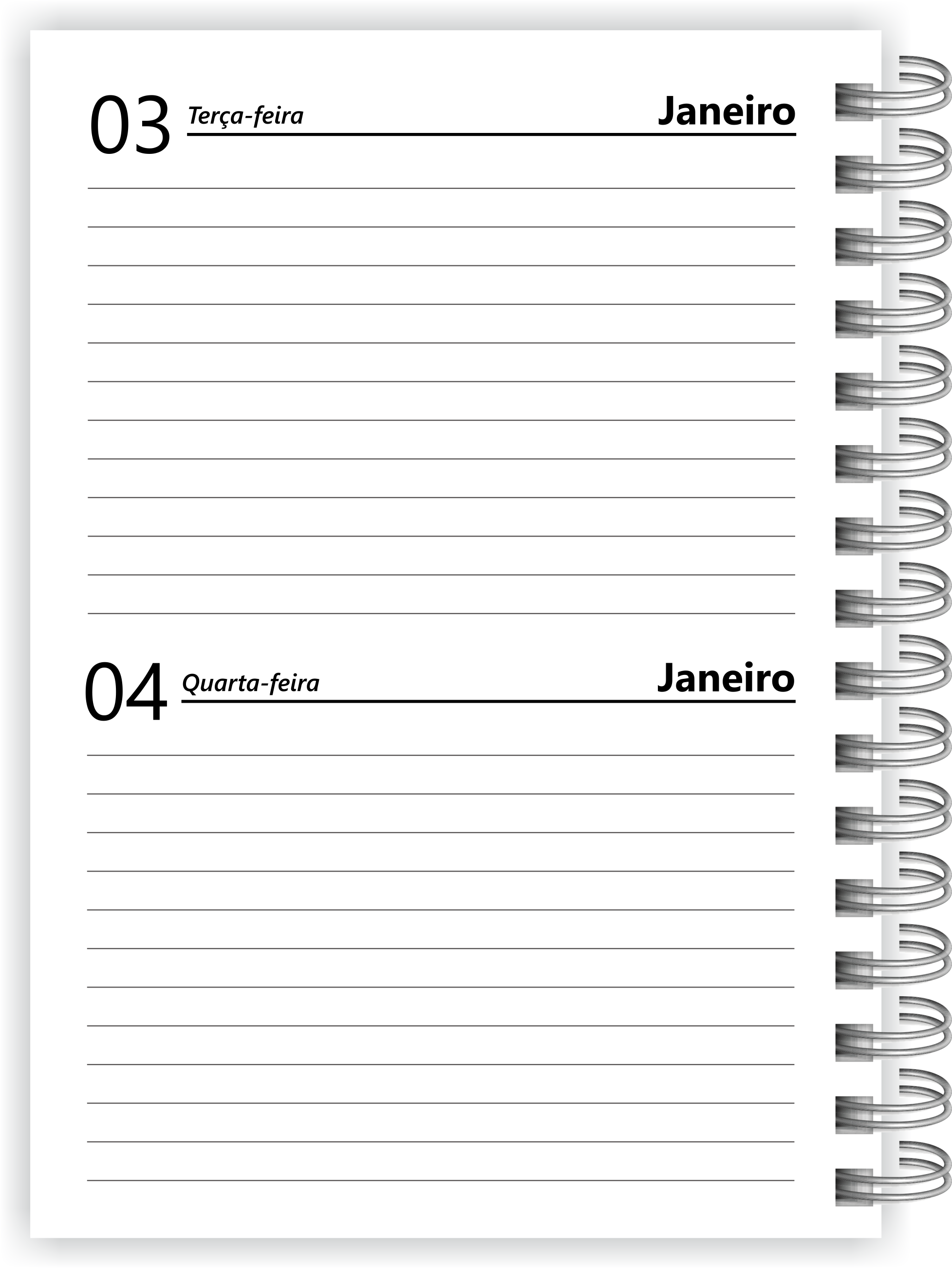 Oficina Criativa agenda personalizada 2023 2 dias por página