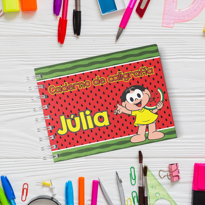 Caderno de caligrafia personalizado