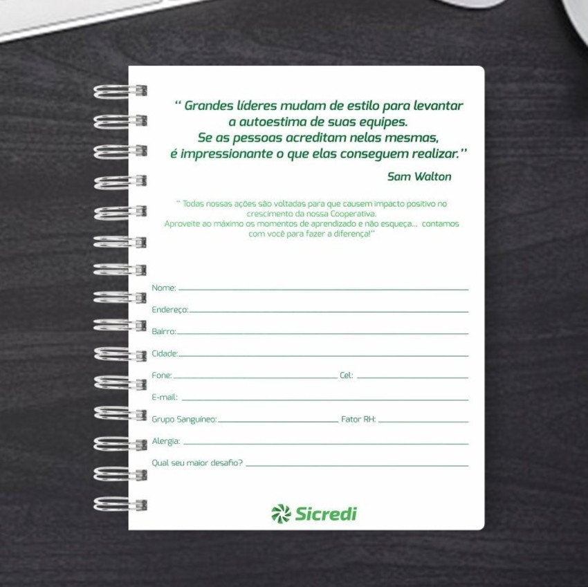 Oficina Criativa caderno personalizado