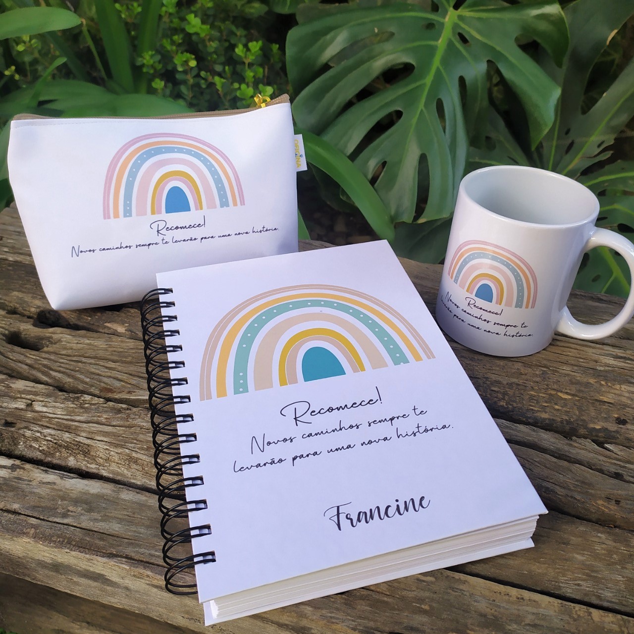 Oficina Criativa kit agenda, caneca e necessaire