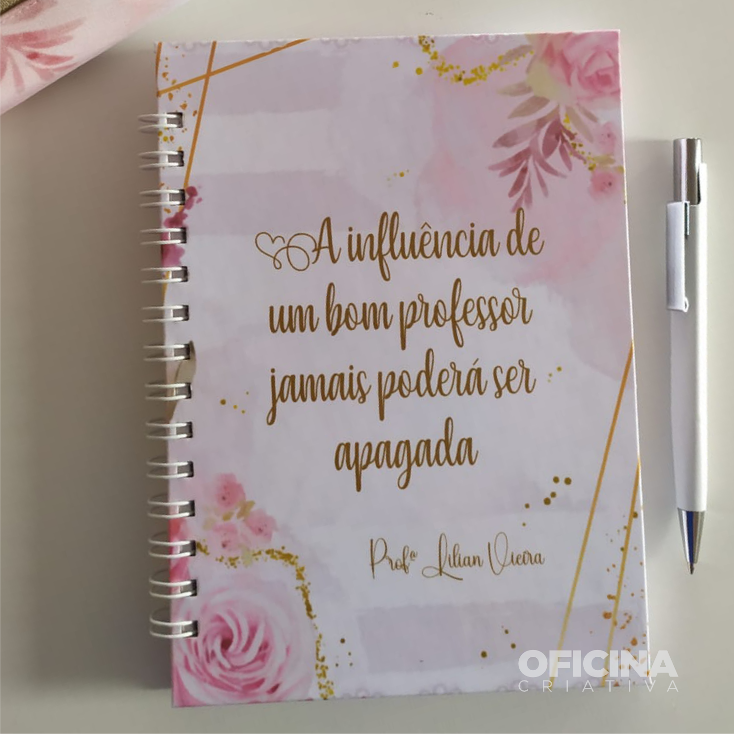 Oficina Criativa caderno personalizado