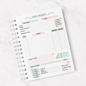 Oficina Criativa caderno de pedidos personalizado