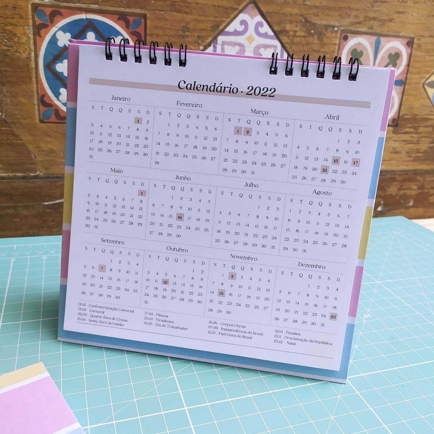Oficina Criativa calendário 2022