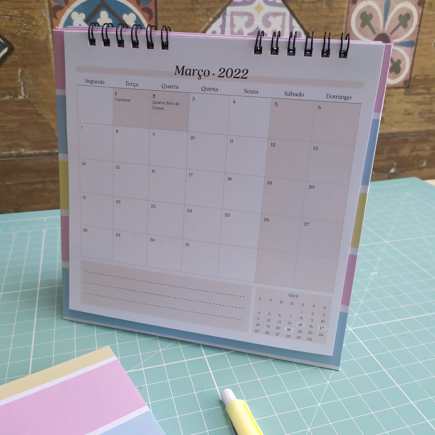 Oficina Criativa calendário 2022