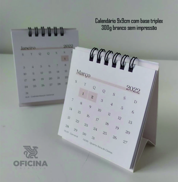 Oficina Criativa calendário 2022