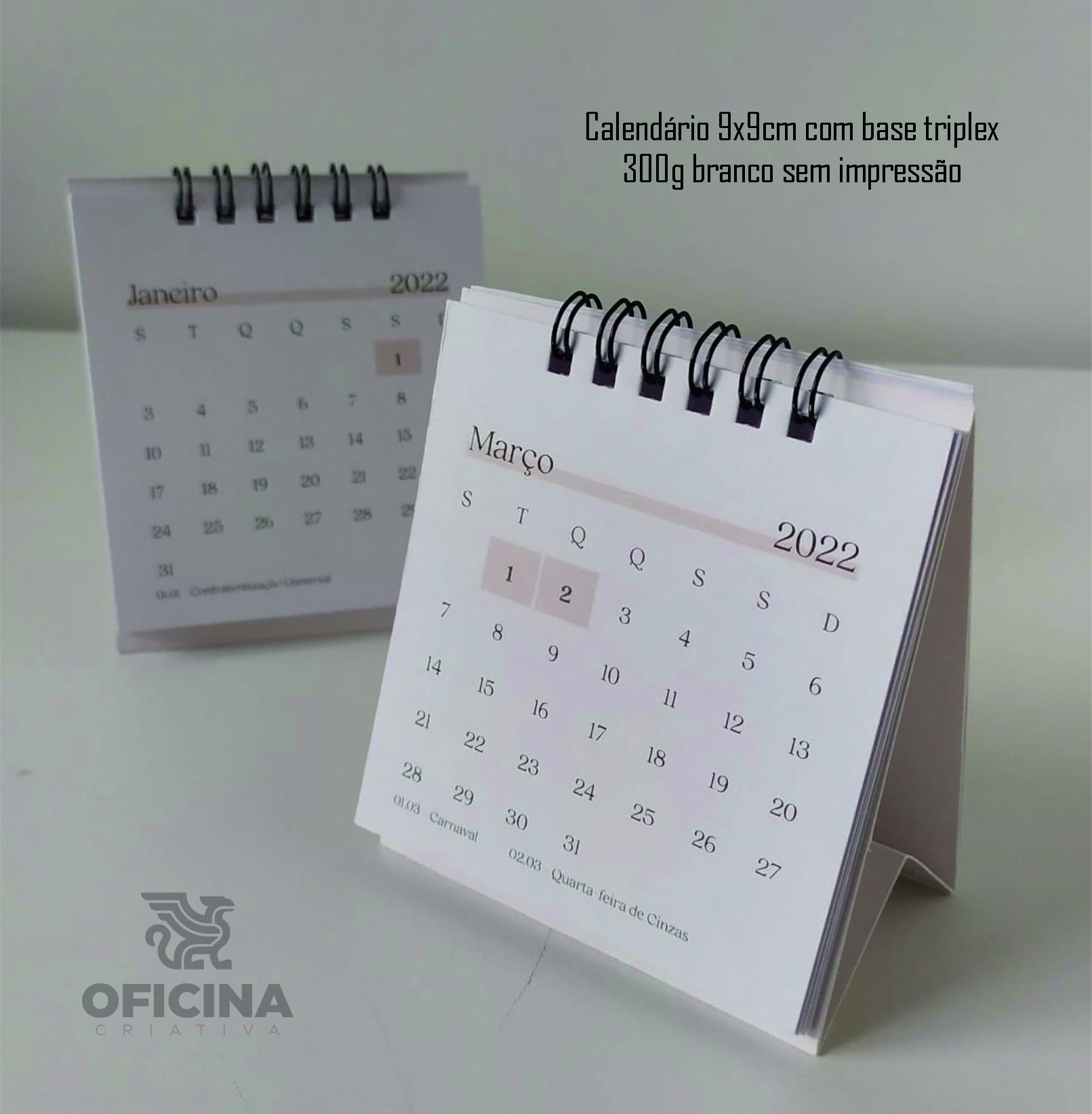 Oficina Criativa calendário 2022