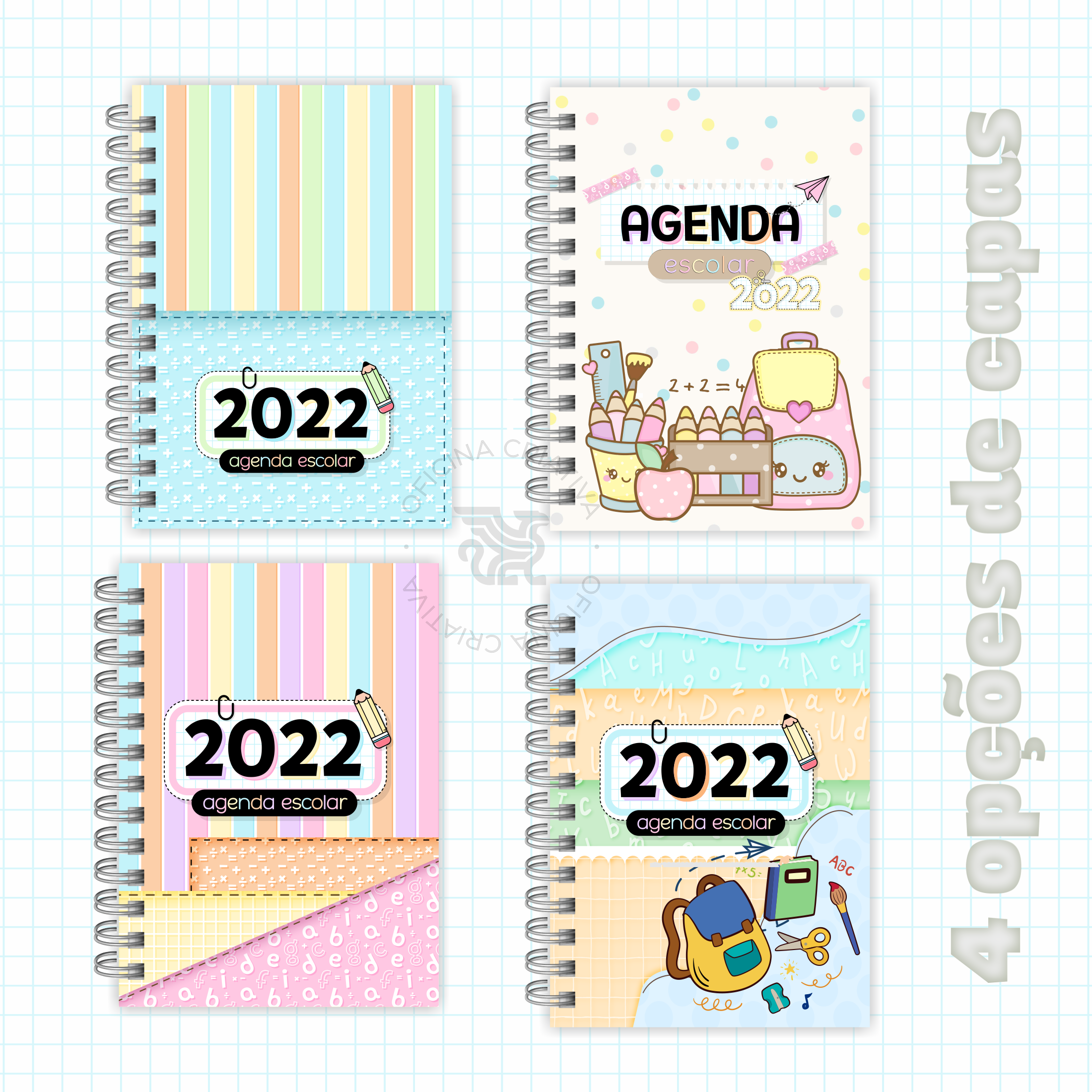 Oficina Criativa agenda escolar personalizada