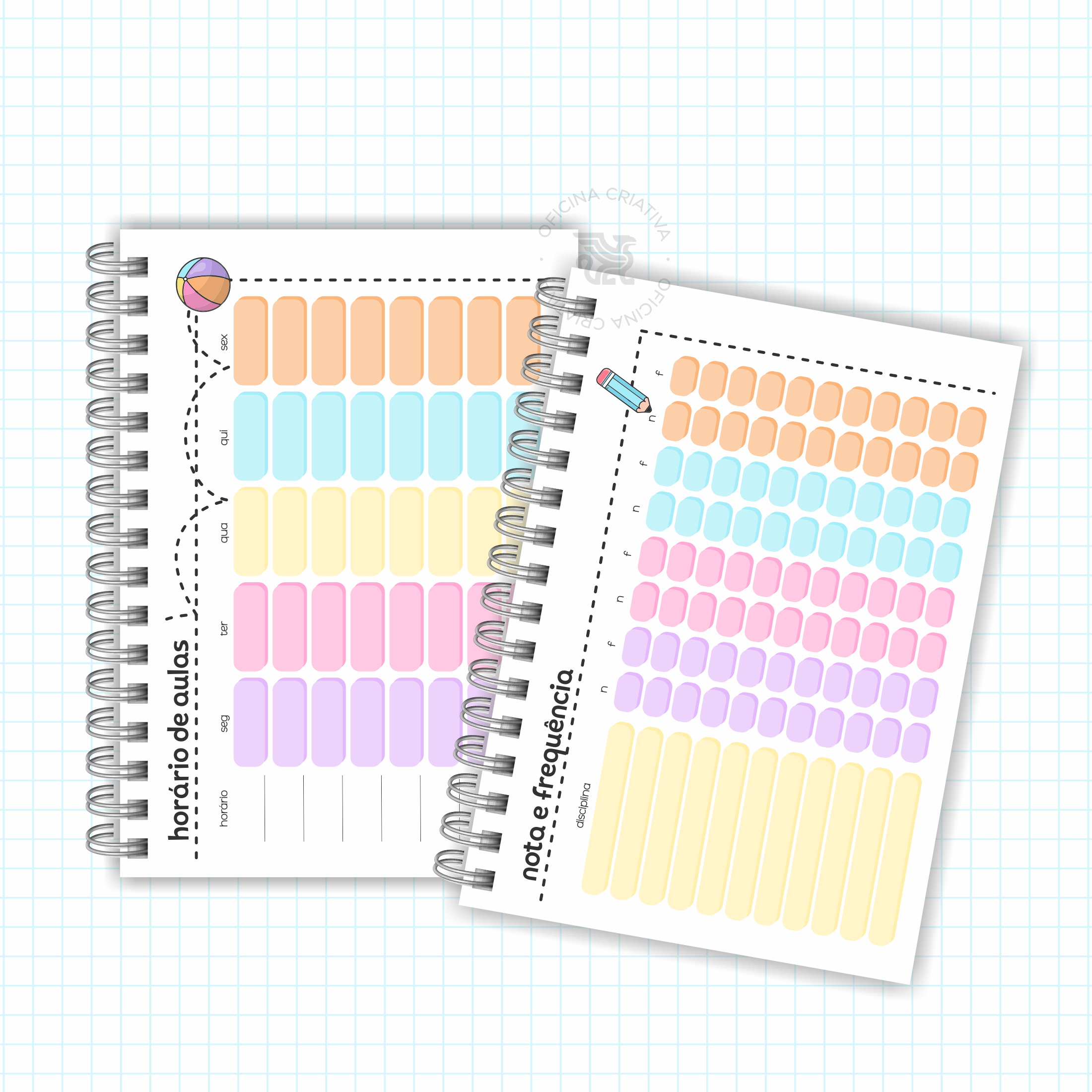 Oficina Criativa agenda escolar personalizada