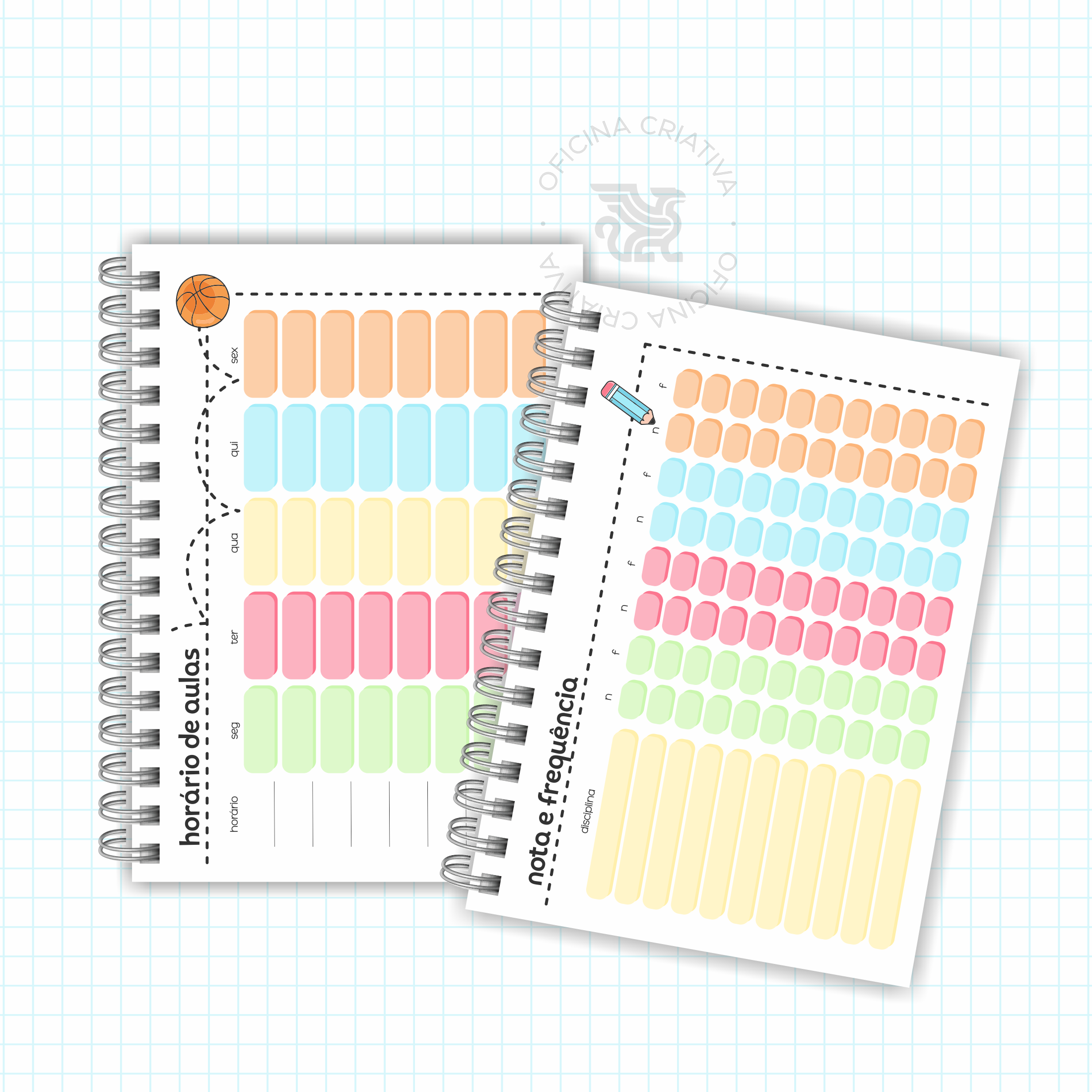 Oficina Criativa agenda escolar personalizada