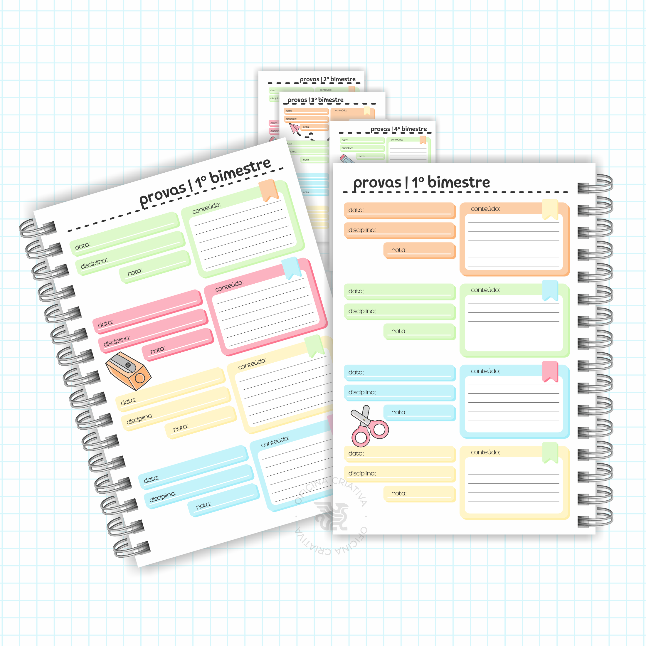Oficina Criativa agenda escolar personalizada