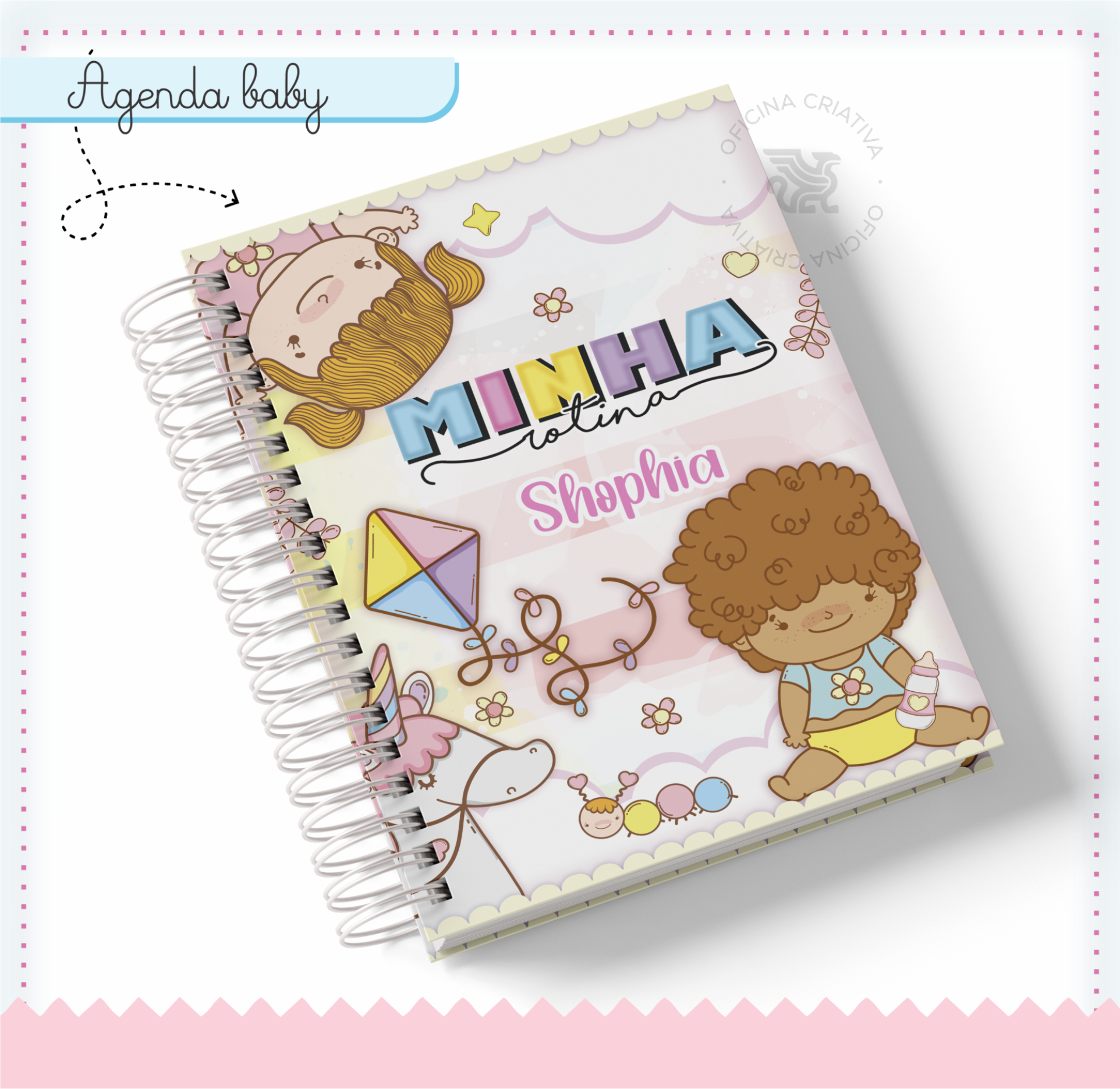 Oficina Criativa agenda infantil menina