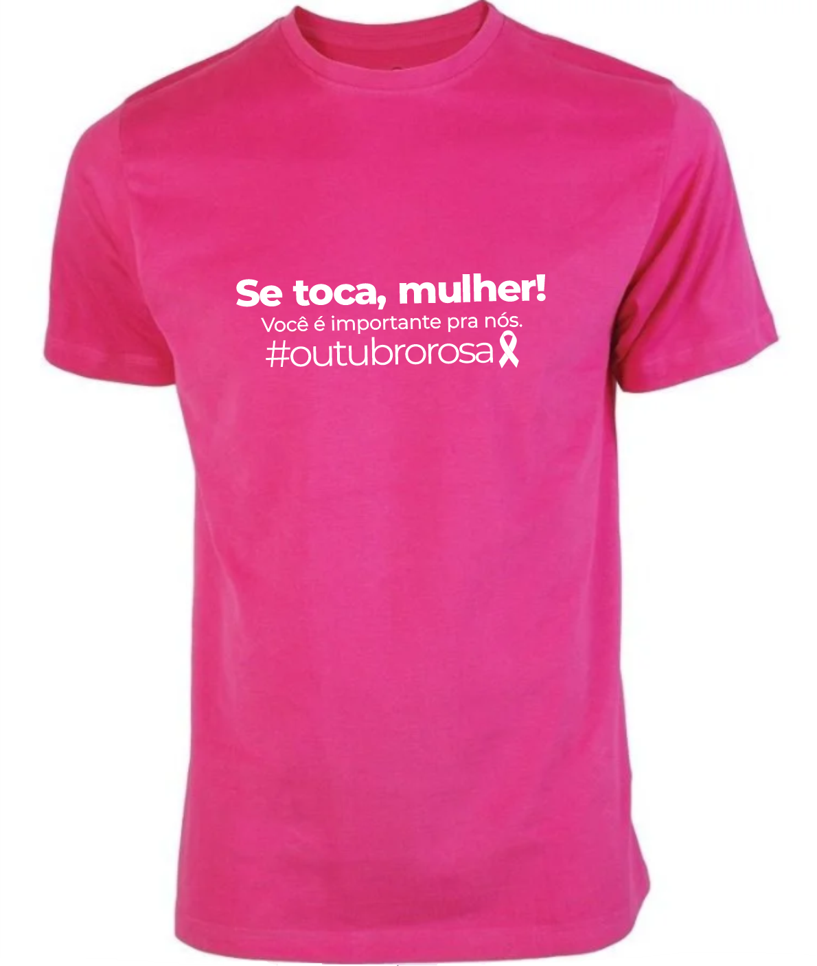 Oficina Criativa Outubro Rosa camiseta rosa personalizada