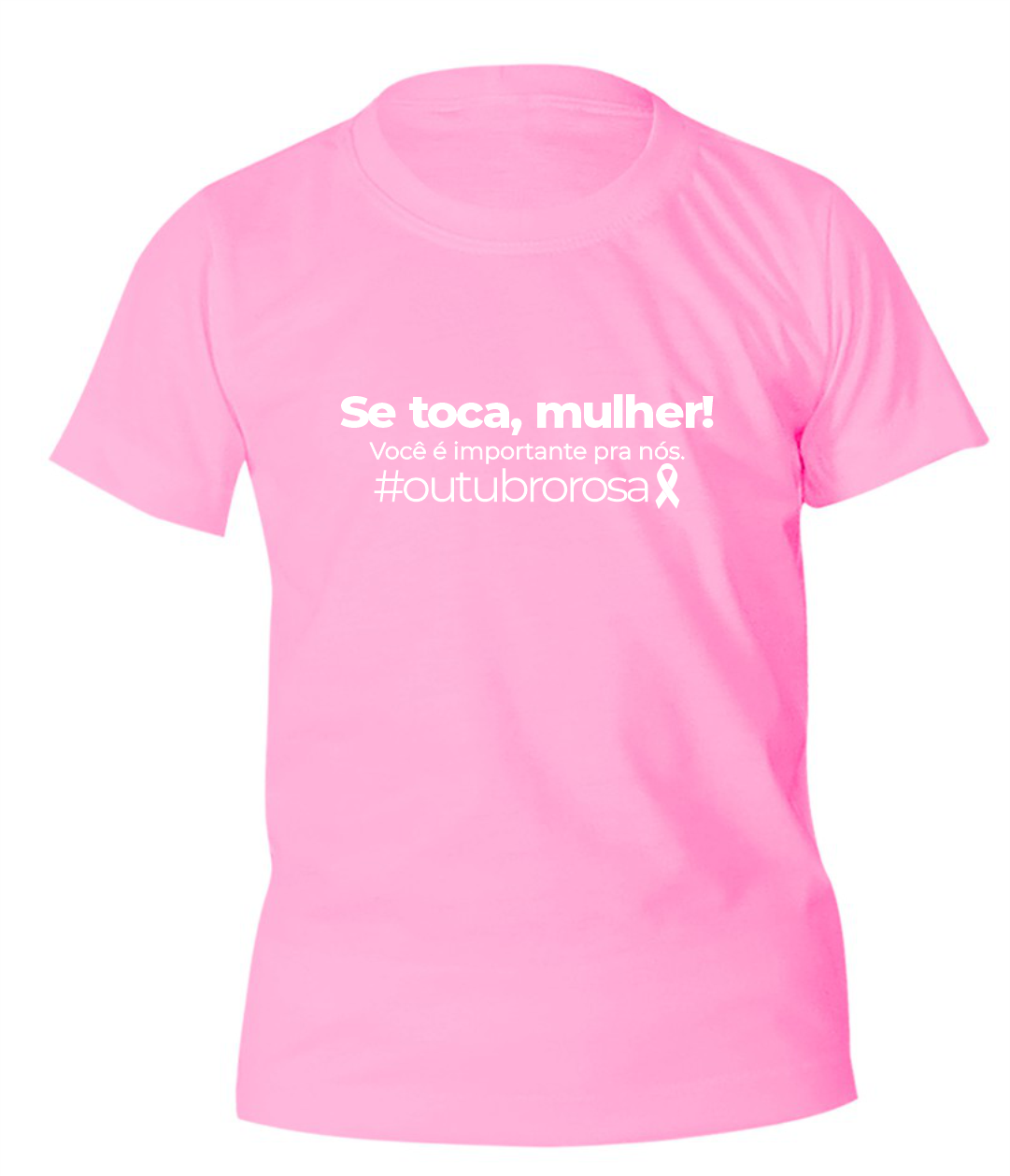 Oficina Criativa Outubro Rosa camiseta rosa personalizada