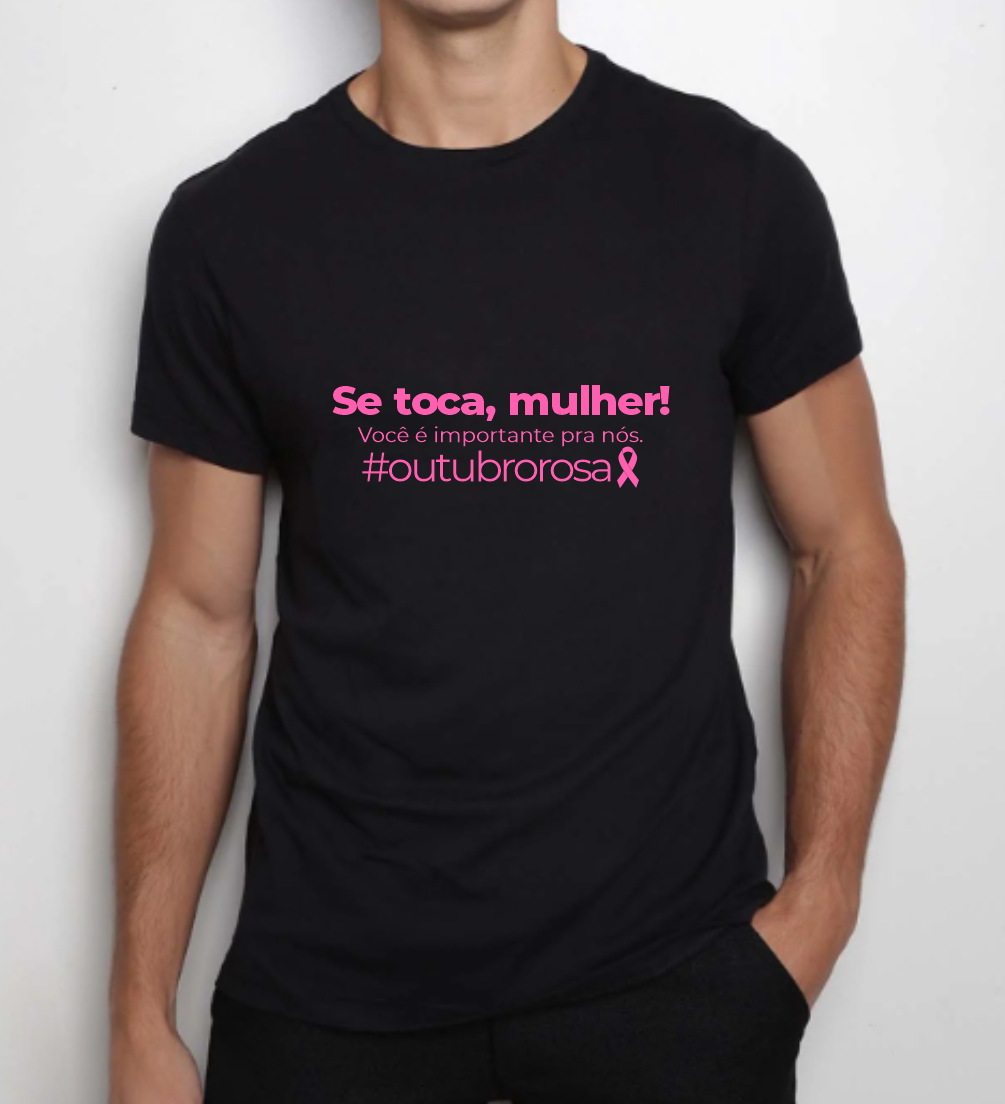 Oficina Criativa Outubro preta camiseta personalizada