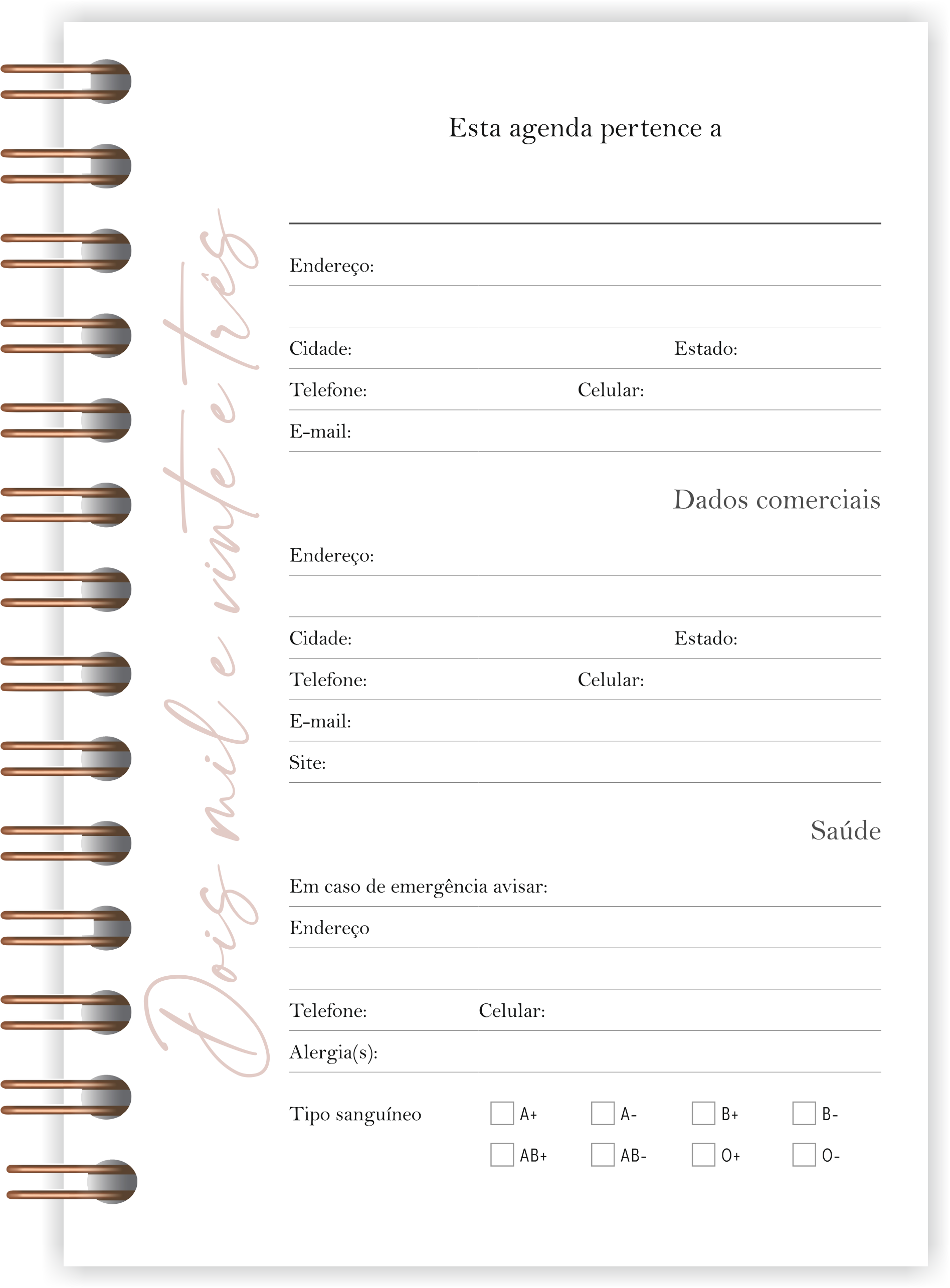 Oficina Criativa agenda personalizada 2023 elegante
