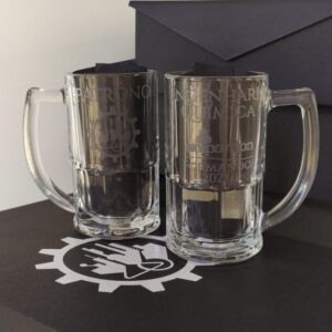 Oficina Criativa caneca de chopp vidro personalizada