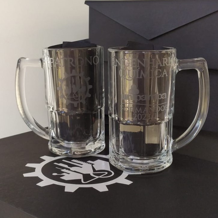 Oficina Criativa caneca de chopp vidro personalizada