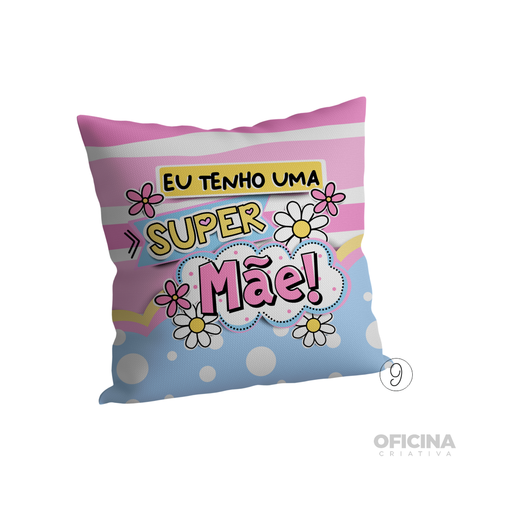 Oficina Criativa - almofada personalizada brinde dia das mães