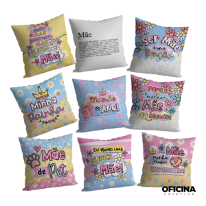 Oficina Criativa - almofada personalizada brinde dia das mães