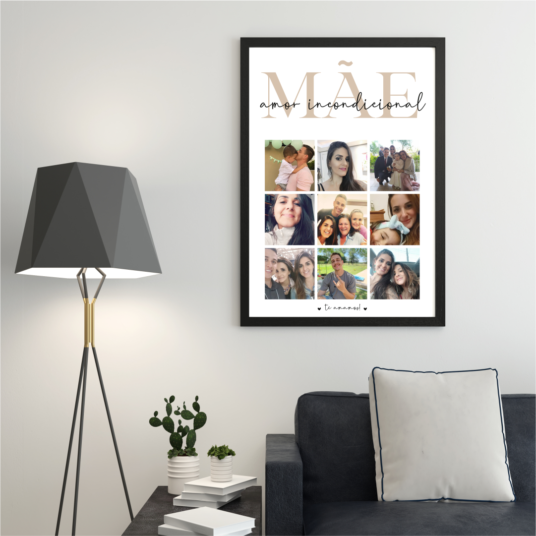 Oficina Criativa quadro presente personalizado dia das mães