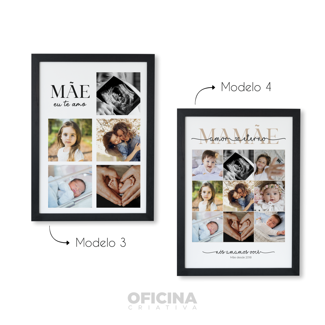 Oficina Criativa quadro presente personalizado dia das mães