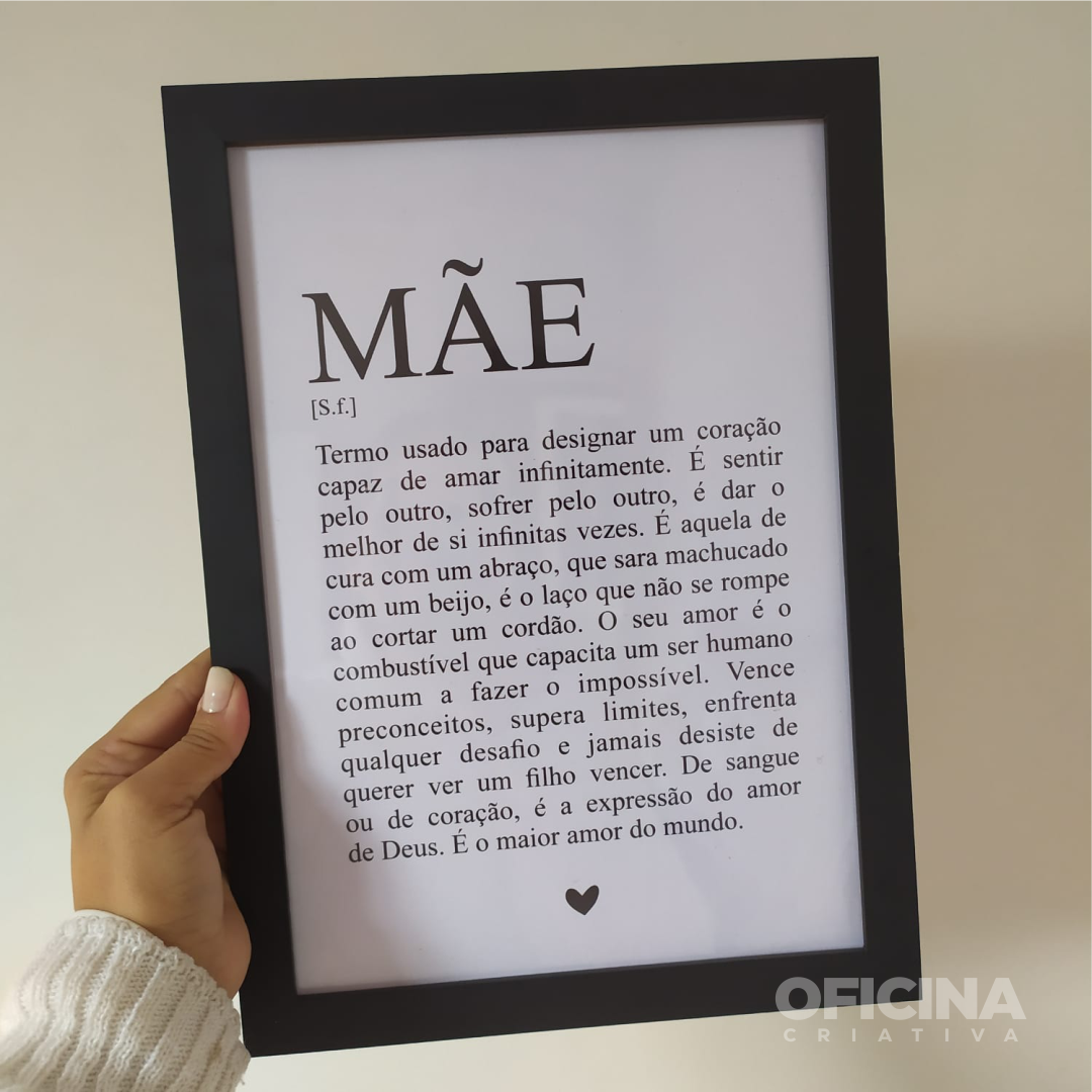 Oficina Criativa quadro presente personalizado com fotos dia das mães