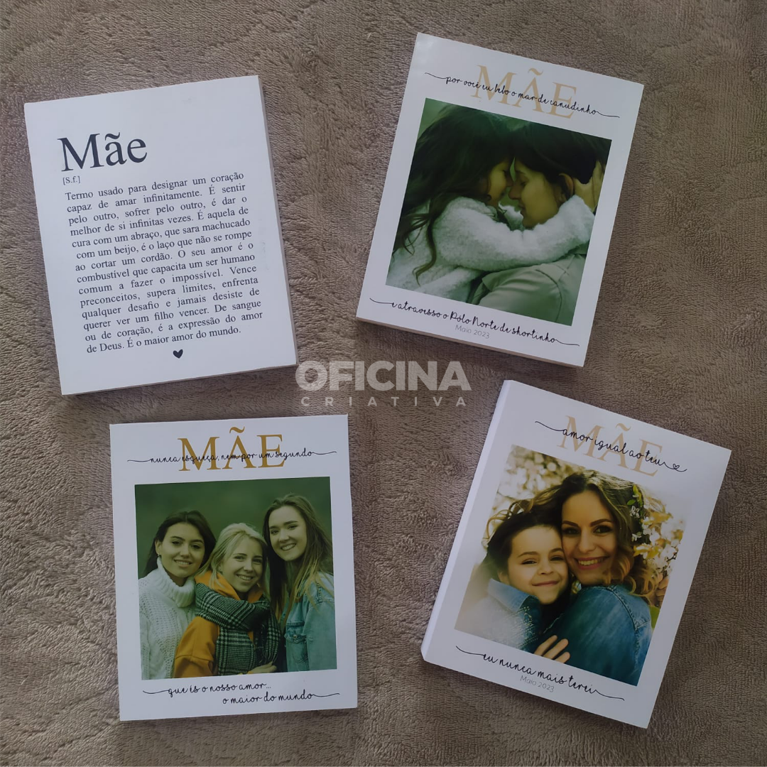 Oficina Criativa porta retrato presente polaroid personalizada de mesa de dia das mães