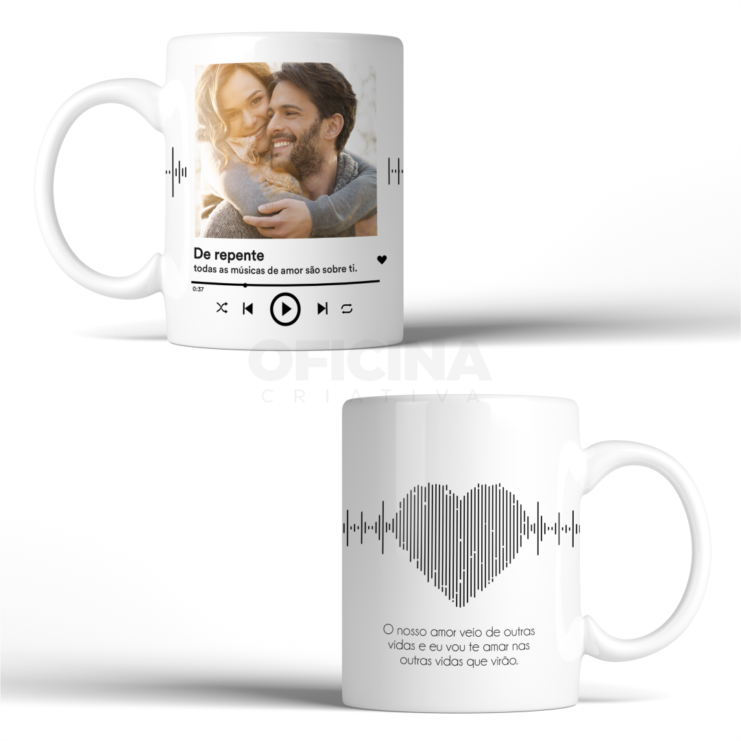 Oficina Criativa caneca personalizada dia dos namorados