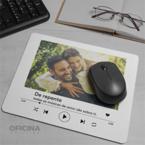 Oficina Criativa mouse pad personalizado dia dos namorados