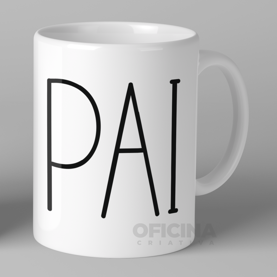 Oficina Criativa caneca personalizada dia dos pais substantivo