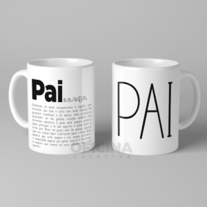 Oficina Criativa caneca personalizada dia dos pais substantivo