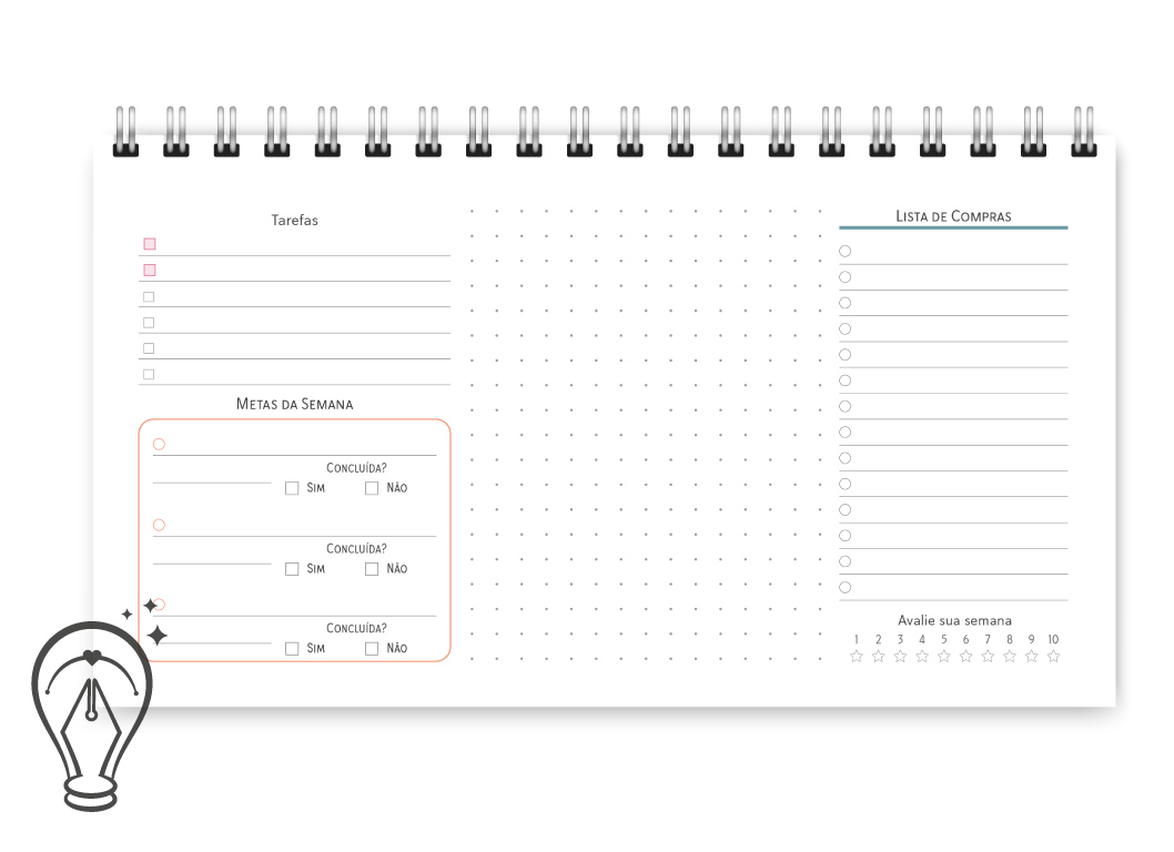Oficina Criativa desk planner 2024 horizontal