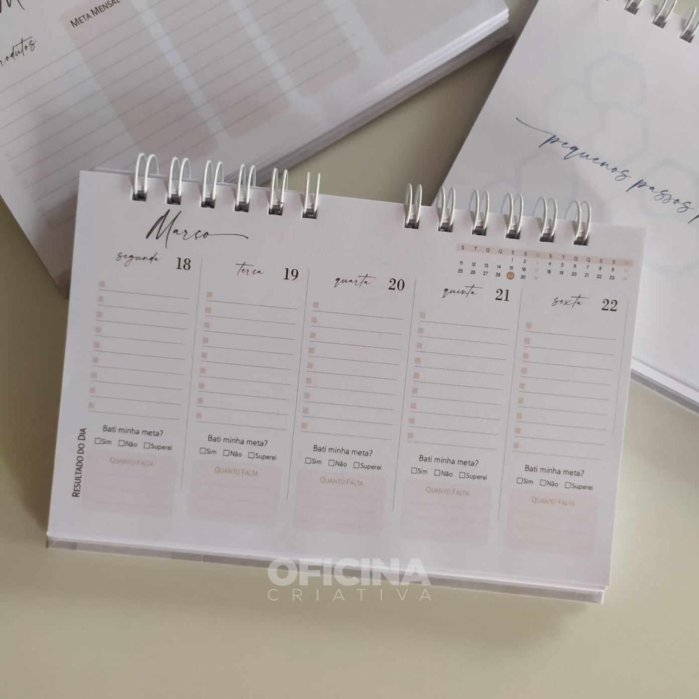 Oficina Criativa desk planner 2024 personalizado bancário