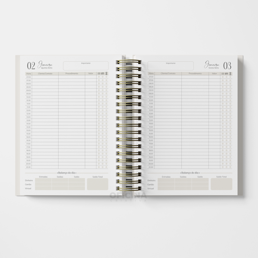 Oficina Criativa Agenda manicure personalizada