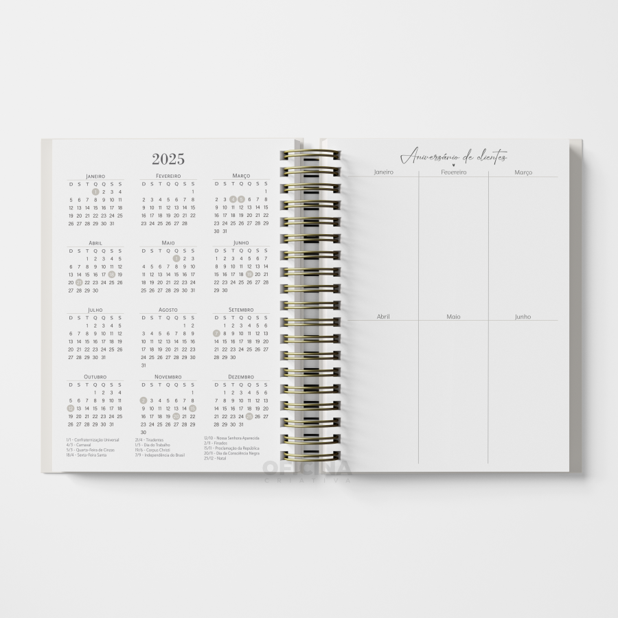 Oficina Criativa Agenda manicure personalizada