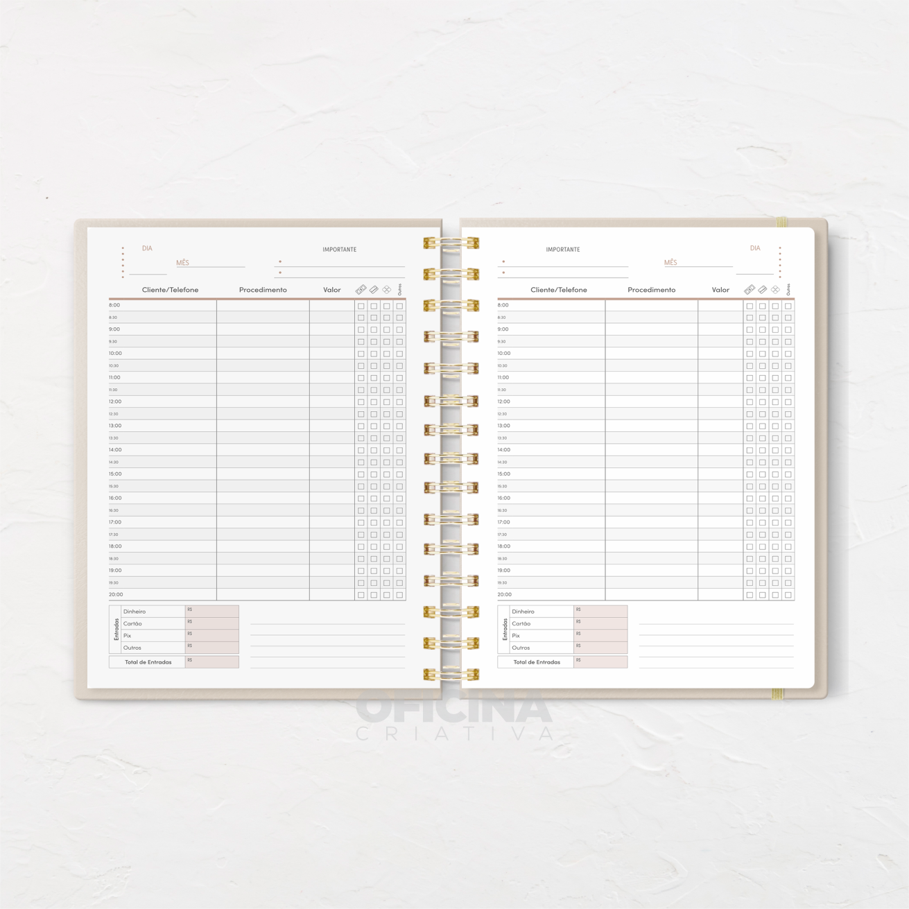 Oficina Criativa agendamento permanente - agenda de horários personalizado