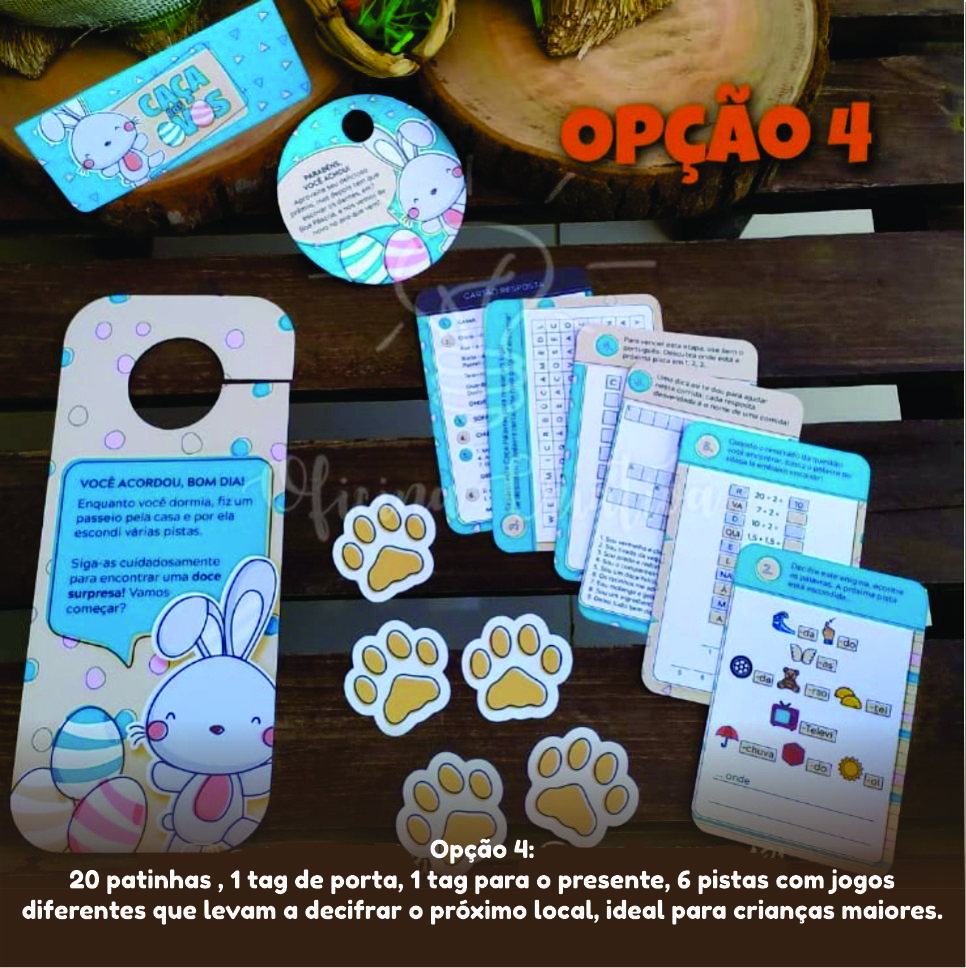 Oficina Criativa kit caça aos ovos coelhinho