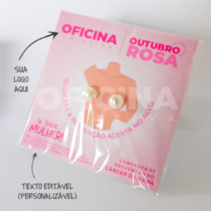 Oficina Criativa brinco perola brinde outubro rosa